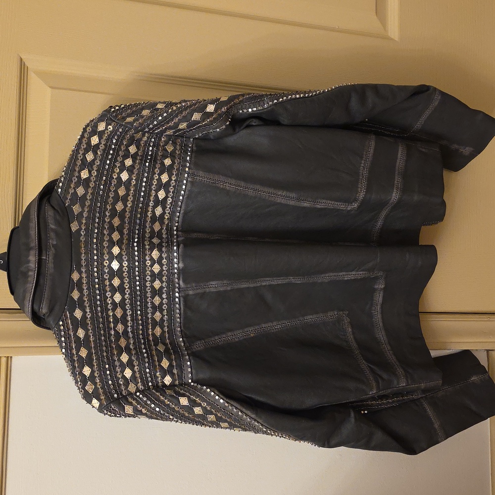Beaded Leather Jacket Idyllwind - Picture 4 of 11